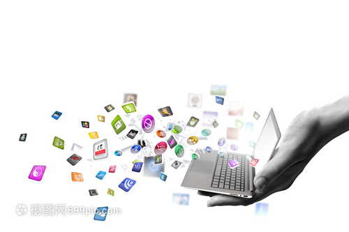 計算機技術用筆記本電腦媒體圖標手